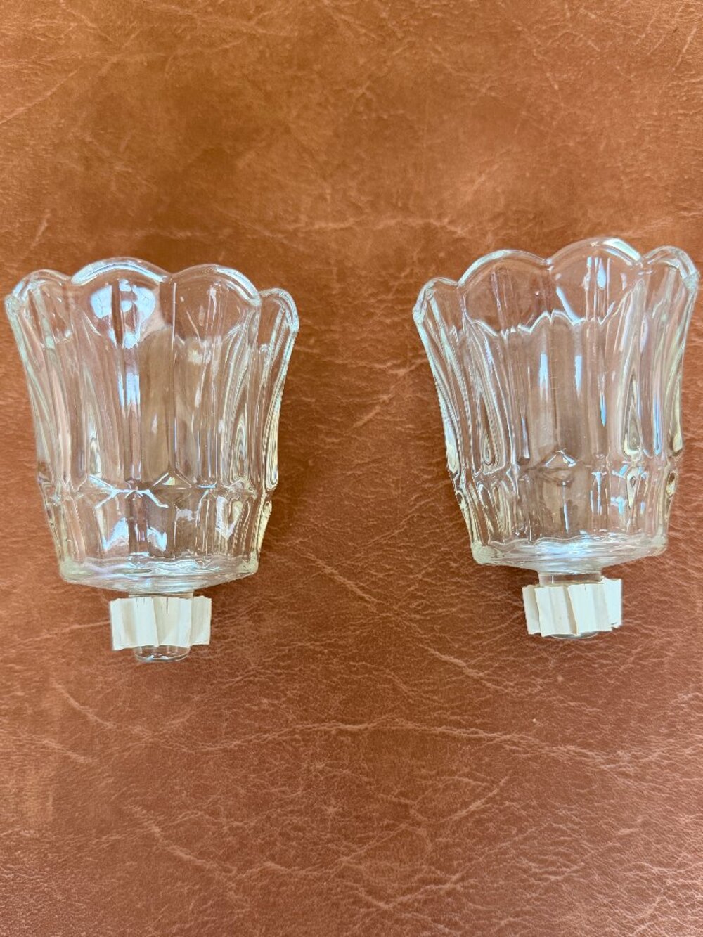 Clear Glass Peg Votive Candle Holders Set Of 2